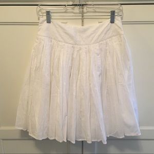 Top Shop white full circle pleated skirt Sz 6